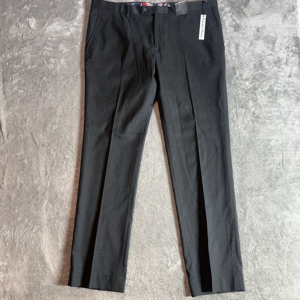 Paisley & Gray Mens Slim Fit Dress Pants Charcoal Gray Size 36x32 NWT Formal